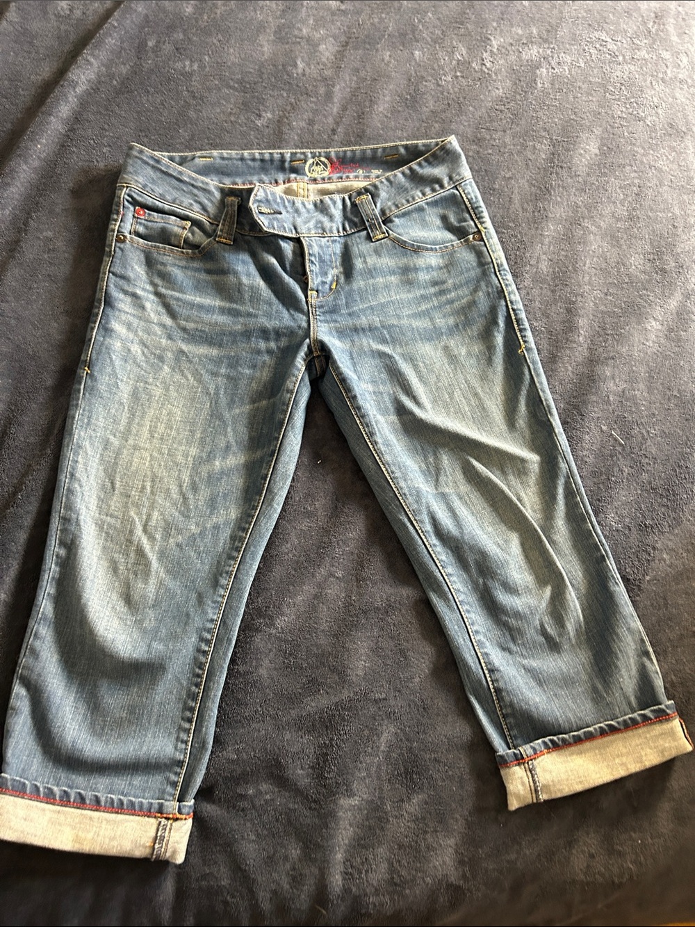 GAP Light Wash Cropped Ankle Jeans with Rolled Cuffs
